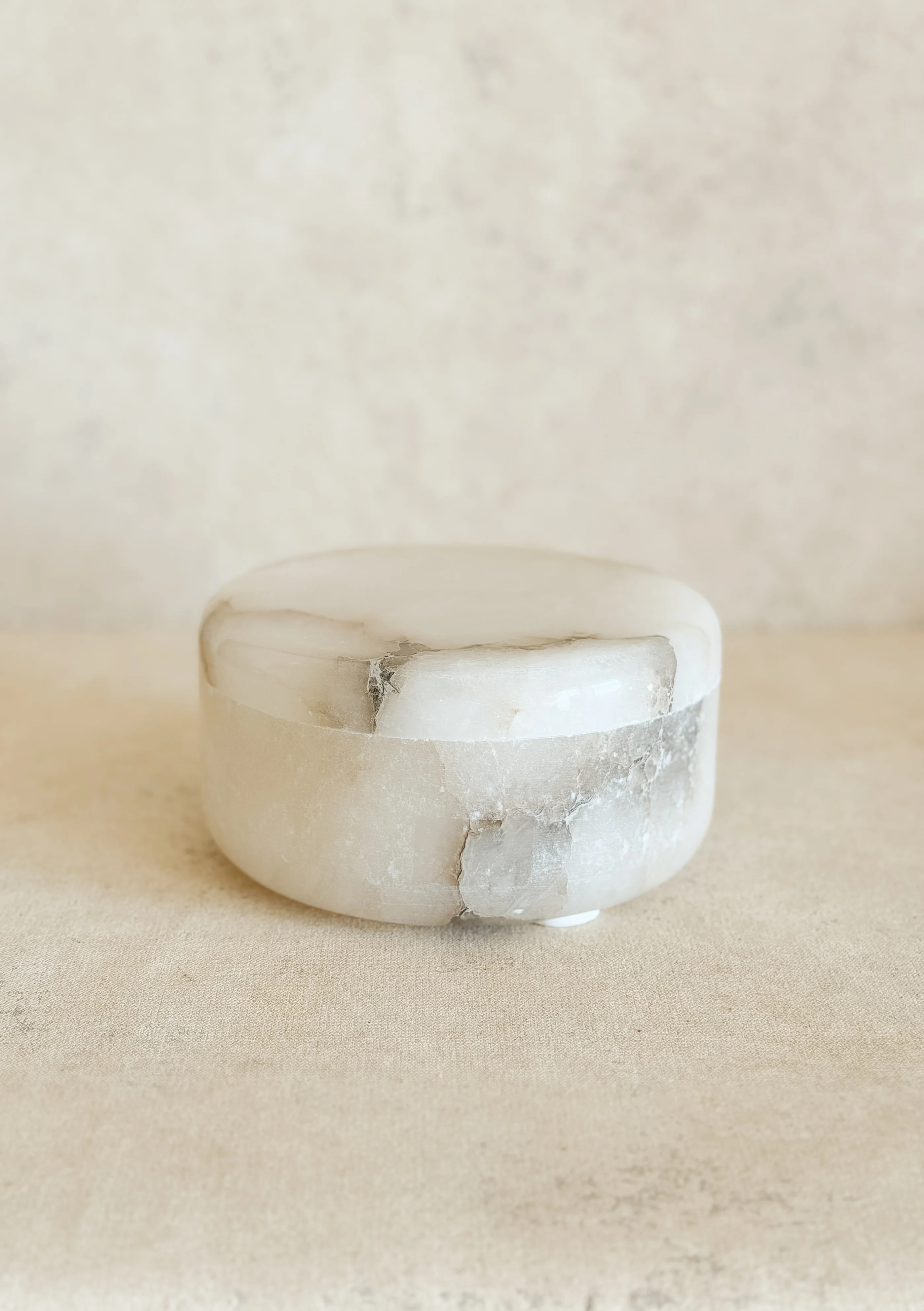 Alabaster Round Box | Cottage and Key