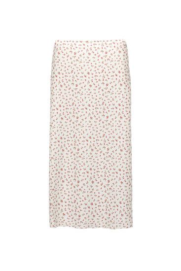 Floral midi skirt with camisole detail - pull&bear | PULL and BEAR UK