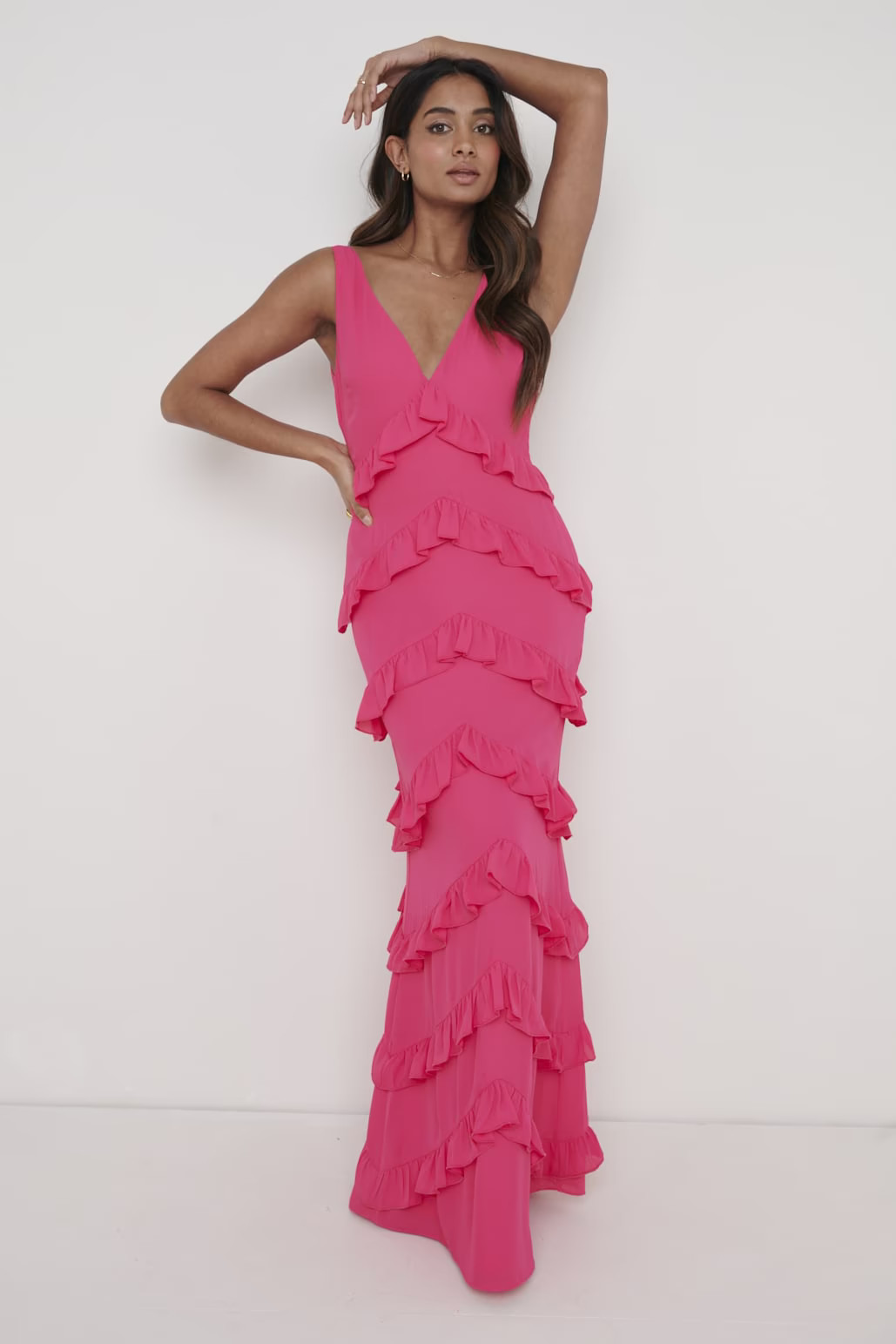Piper Ruffle Maxi Dress | Pretty Lavish (UK)