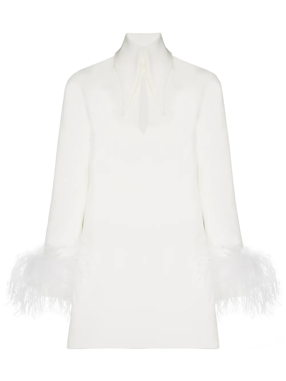 16Arlington Michelle feather-trim Mini Dress - Farfetch | Farfetch Global