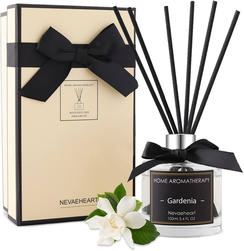 NEVAEHEART Diffuser Set,Gardenia Diffuser Gifts for Women,3.4oz(100ml) Diffuser with Sticks, Home... | Amazon (US)