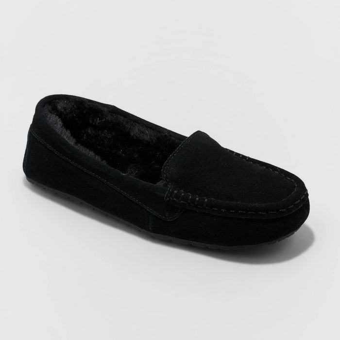 Women's Gemma Genuine Suede Moccasin Slippers - Stars Above™ | Target