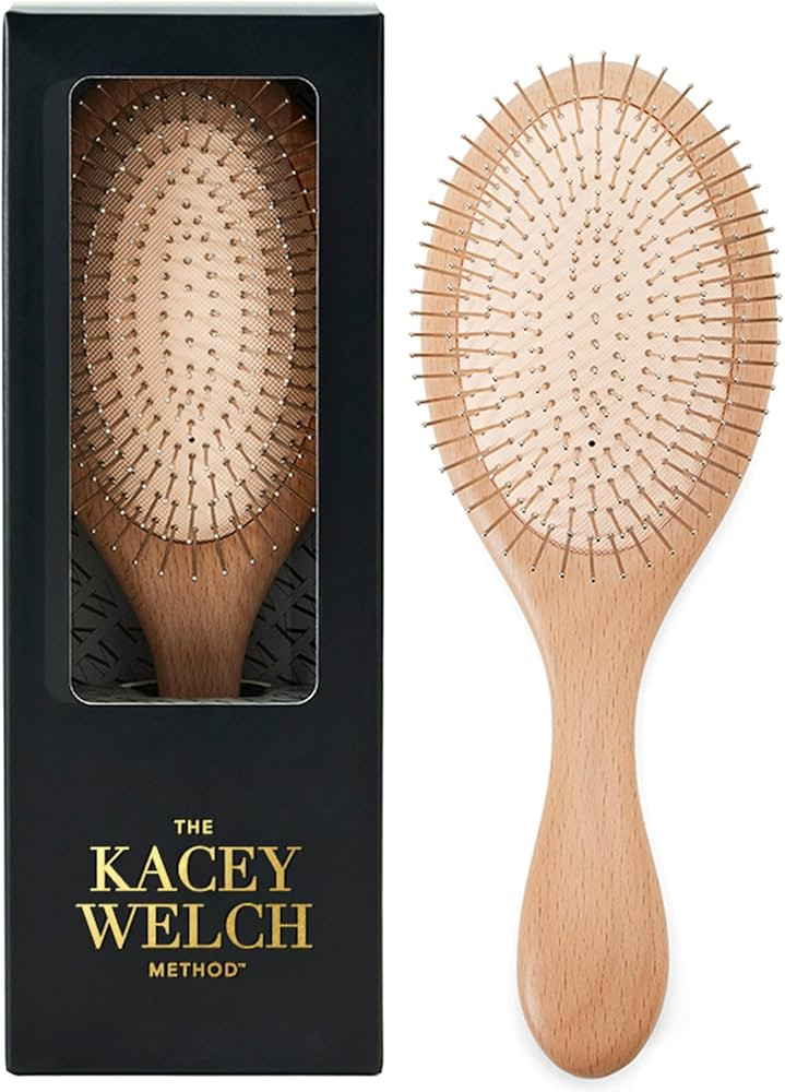 Kacey Welch Hair Brush for Everyone \u2013 Metal-Tipped Bristles for Gentle Detangling with Scalp... | Amazon (US)