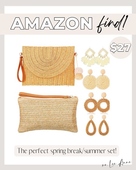 Straw purse & earrings set from Amazon, perfect for Spring! #founditonamazon 

Lee Anne Benjamin 🤍

#LTKSeasonal #LTKstyletip #LTKFind
