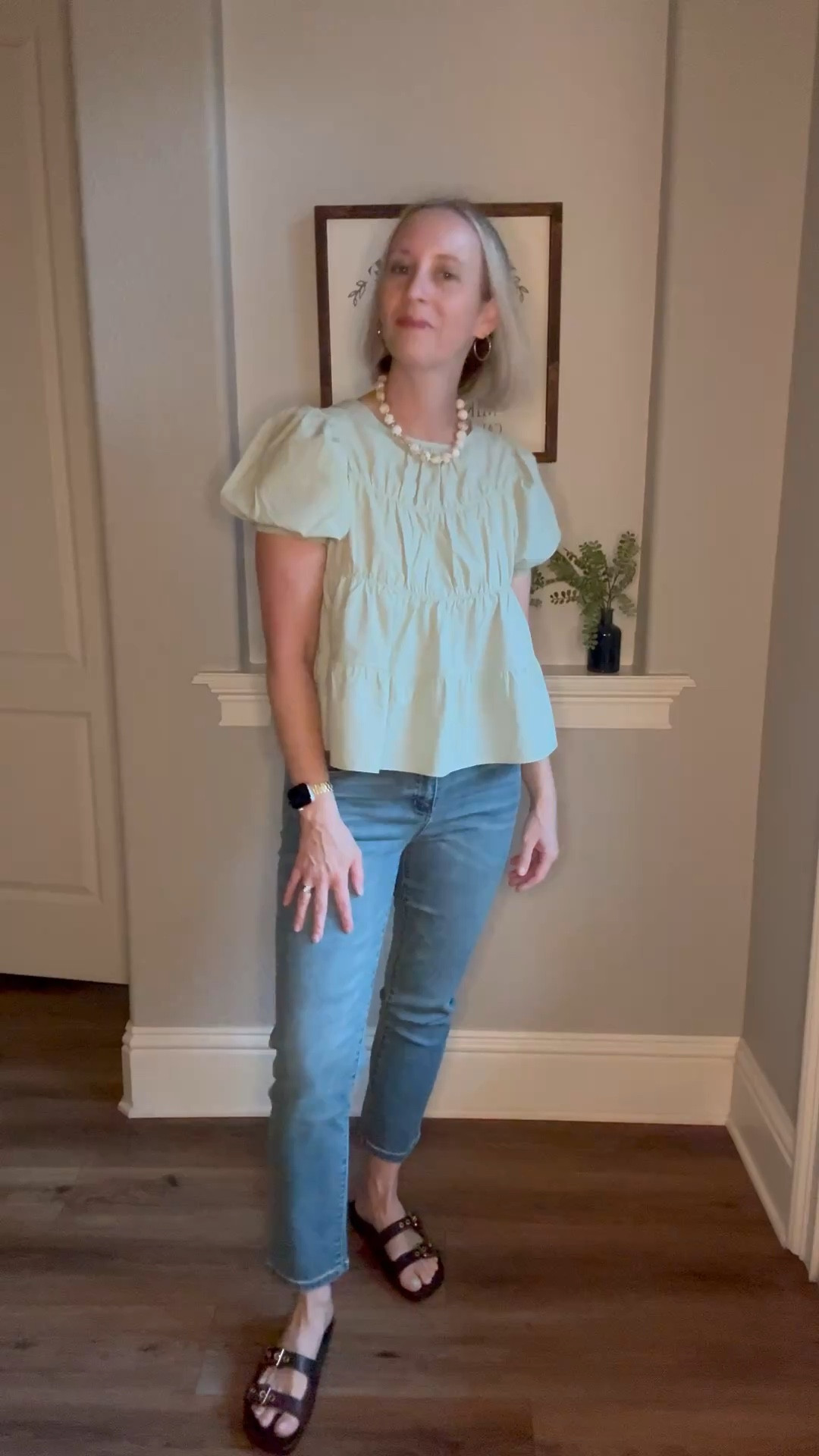 Sometimes a cute top, a good pair of jeans and comfy sandals are all you need. I couldn’t link this exact pair of jeans, but linked similar. Wearing a small in the top. Sandals run TTS  

#LTKSeasonal #LTKootd #LTKOver40