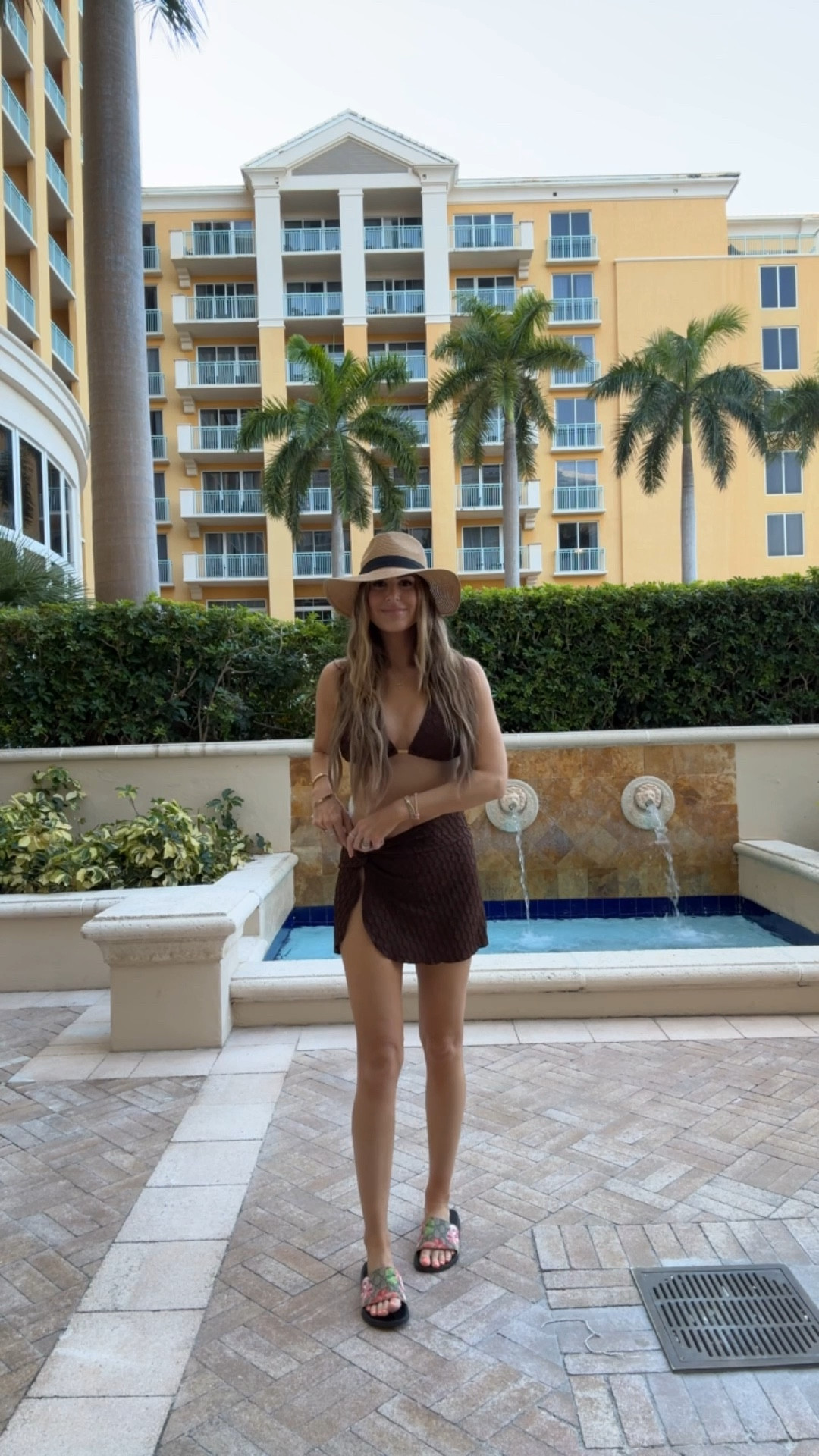 Three piece swim set wearing size small 