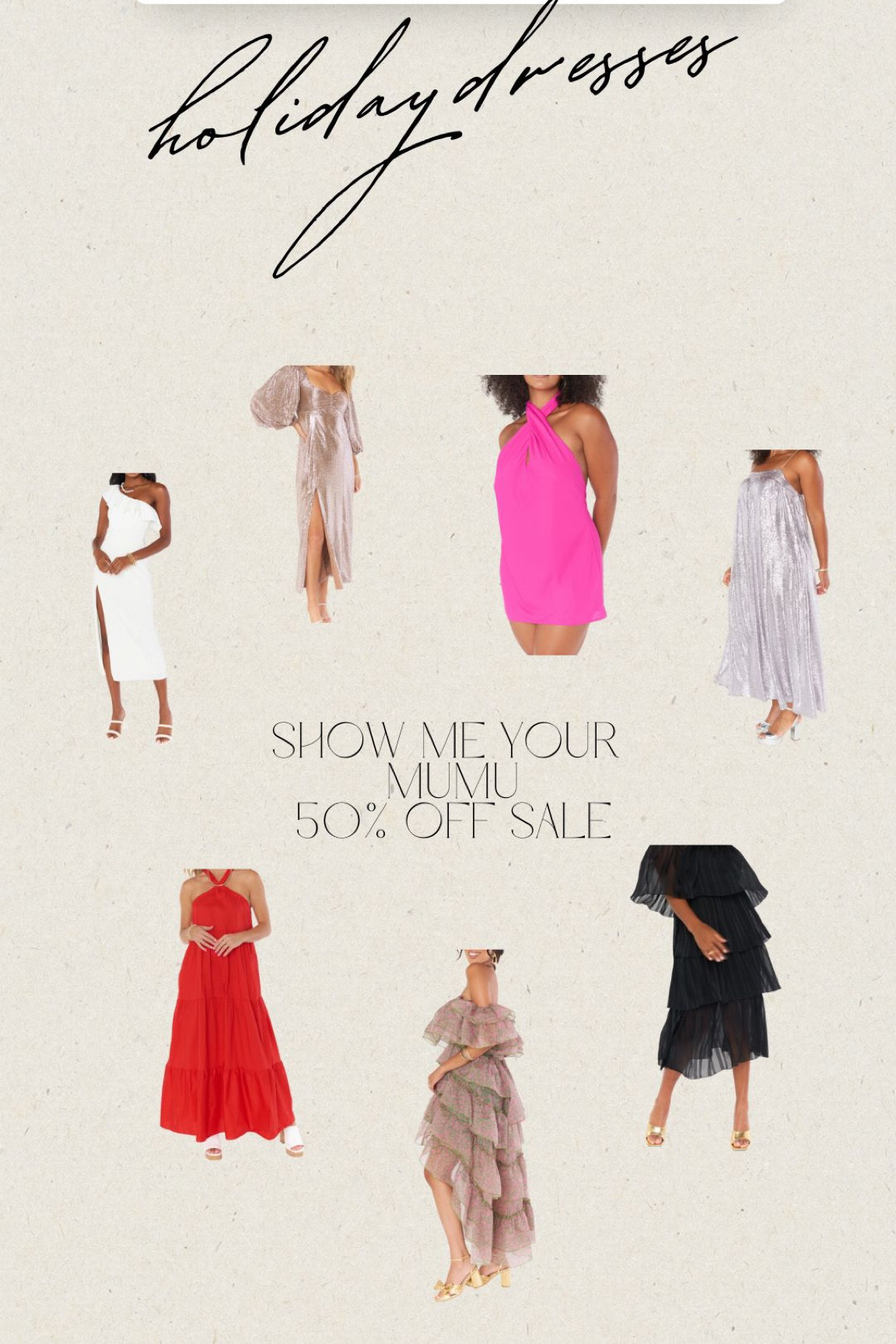 Show Me Your MuMu : 50% Off Sale on Dresses 

#LTKHoliday #LTKGiftGuide #LTKfit