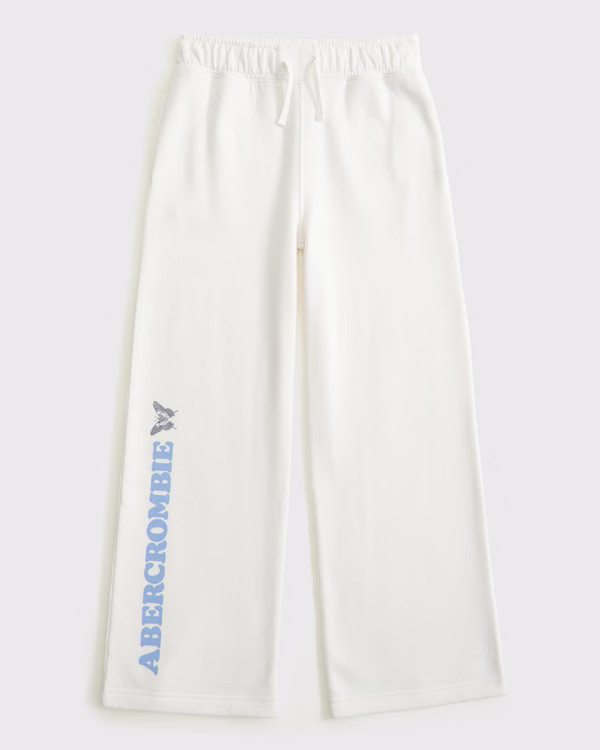logo wide leg sweatpants | Abercrombie & Fitch (US)