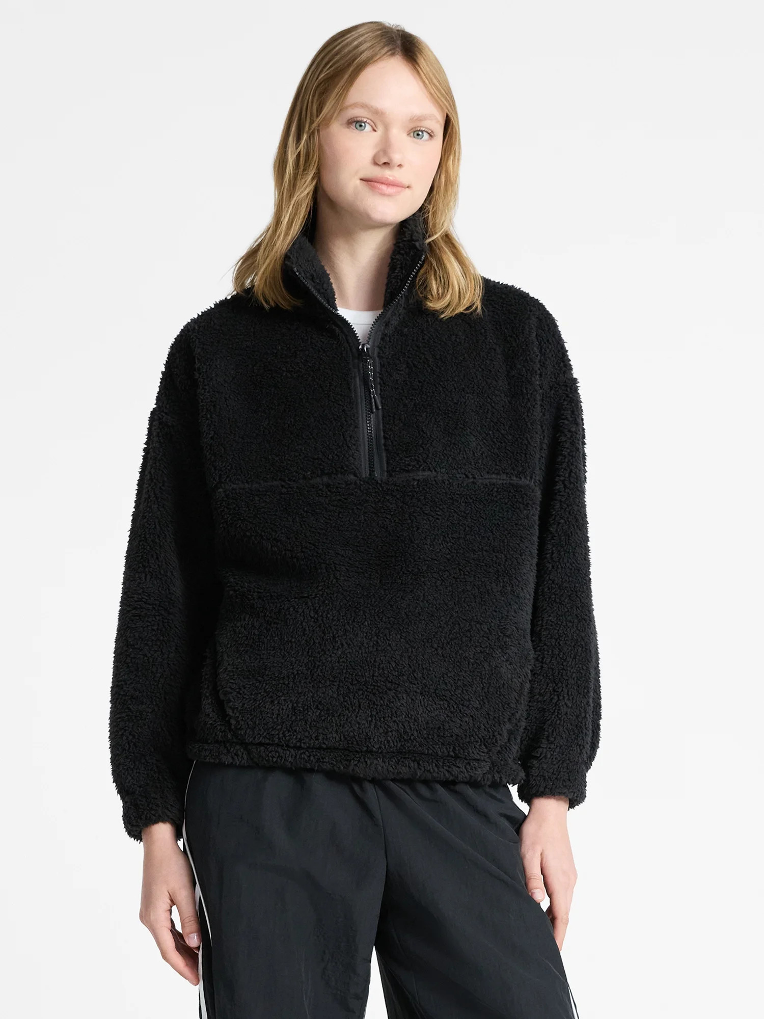 No Boundaries Plush Half-Zip Pullover, Women's | Walmart (US)