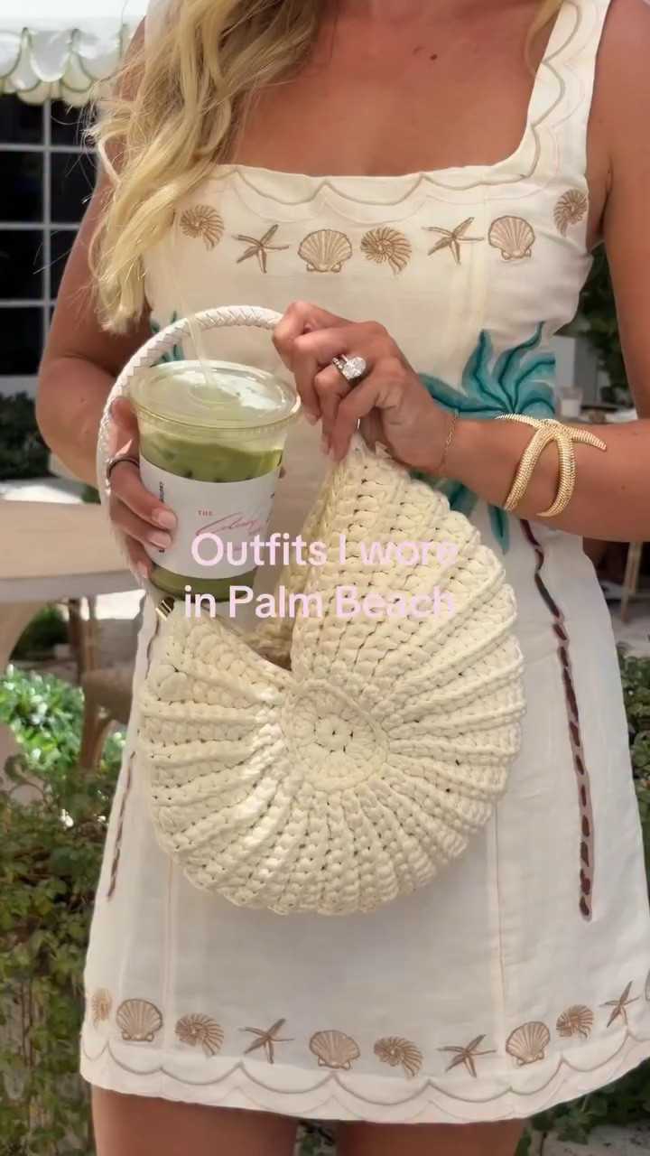 Seashell everything! 🐚 a comment ‘shop’ for links sent to your DM! 🎀 

#palmbeach #palmbeachootd #seashell #summerootd #ootd
