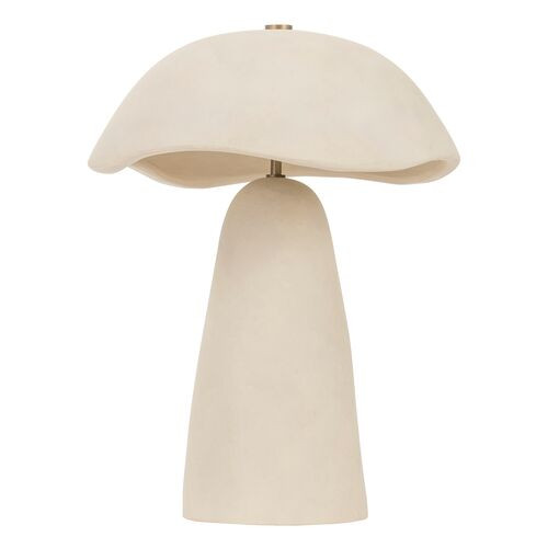 Soloma Ceramic Dome Table Lamp, Artisan White | One Kings Lane
