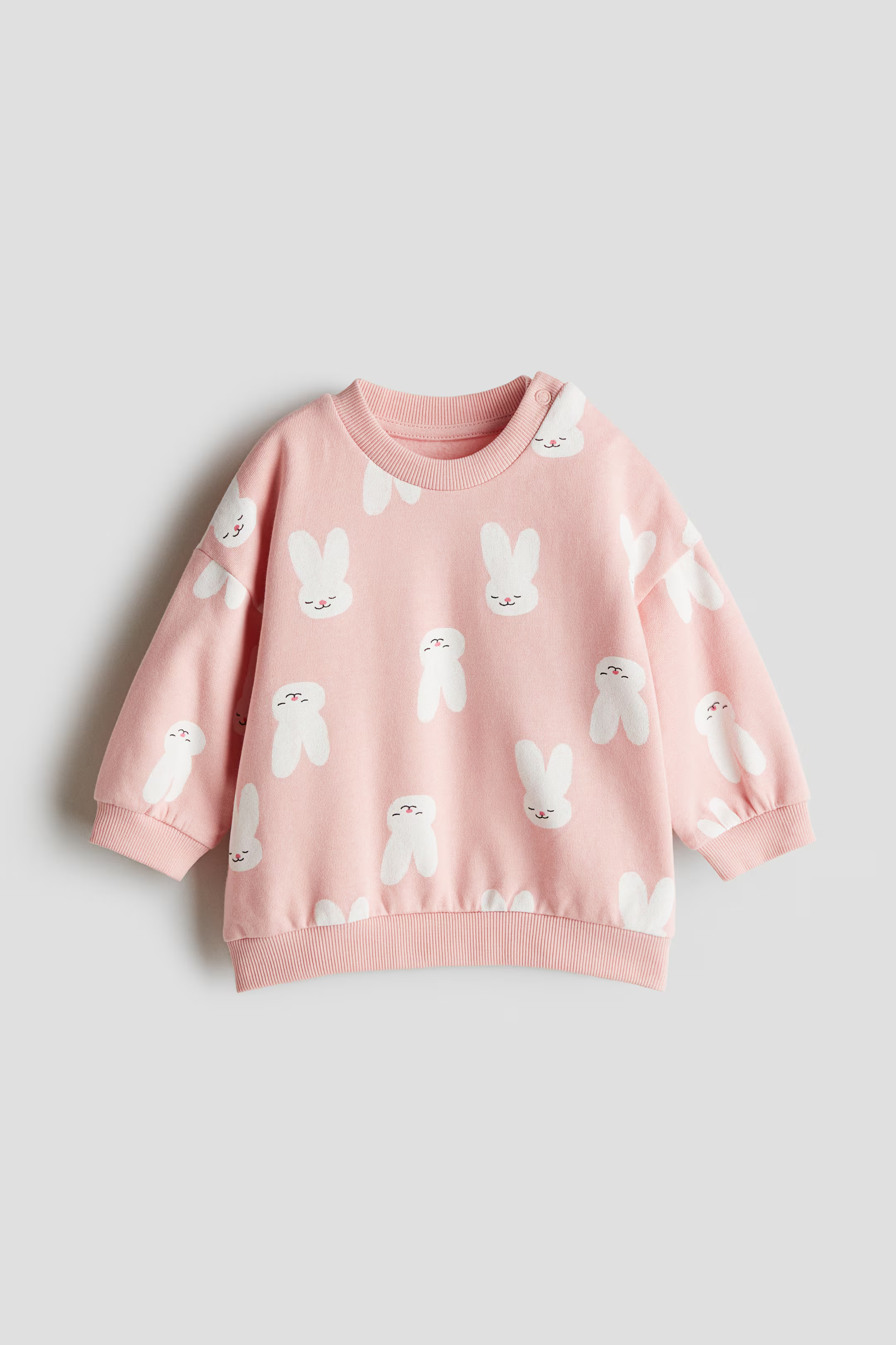 Printed Sweatshirt - Dark pink/rabbits - Kids | H&M US | H&M (US + CA)