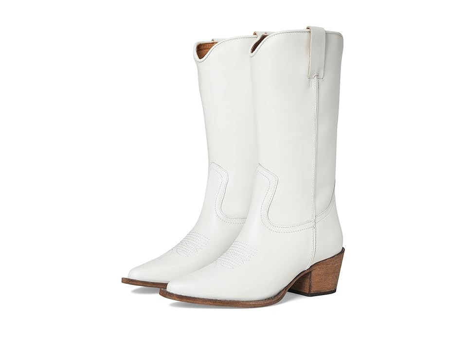 Steve Madden Albany Women's Zip Boots White Leather : 6 M | Zappos