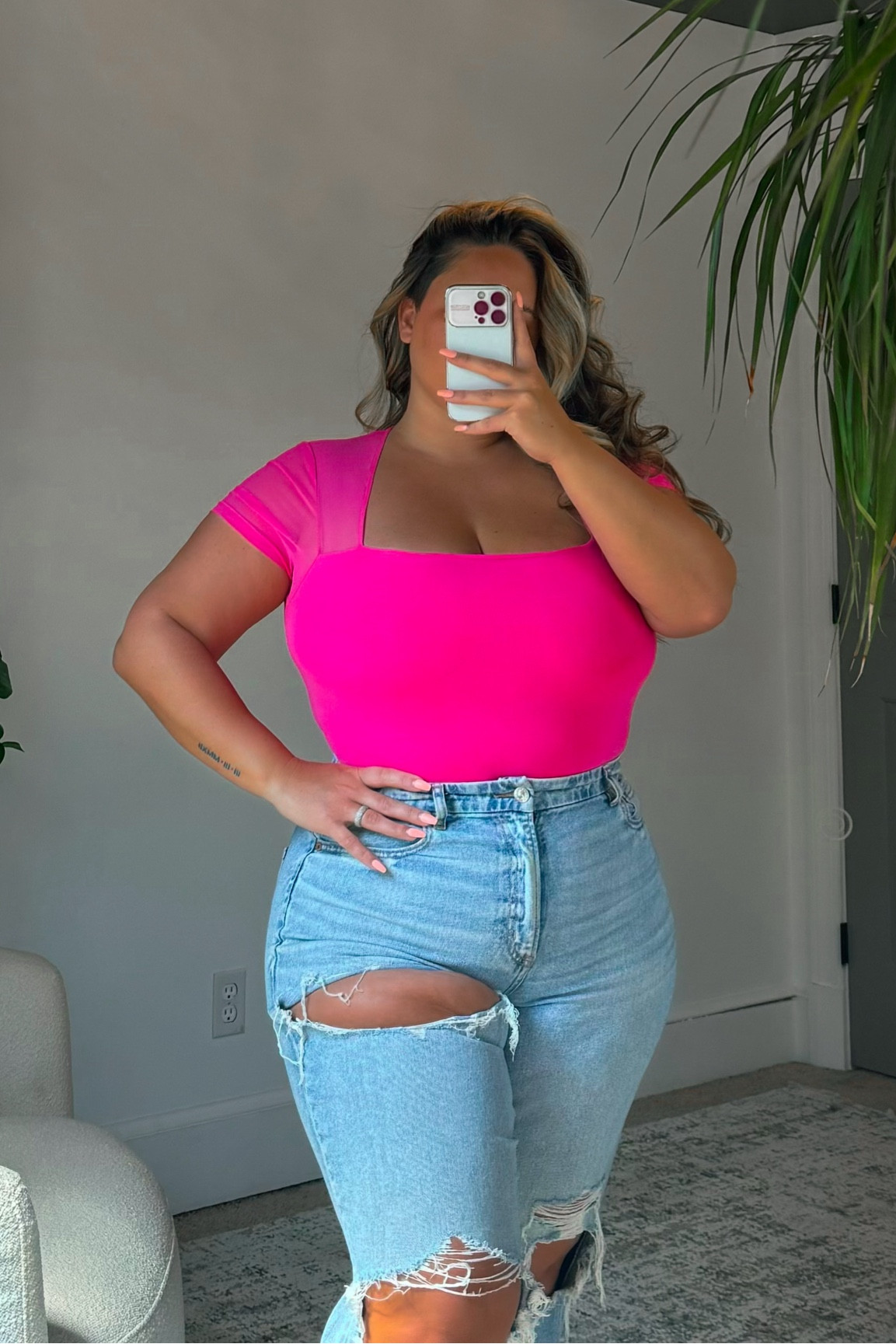 Bodysuit size XL 
Jeans size 16 



#LTKMidsize #LTKFindsUnder50 #LTKStyleTip