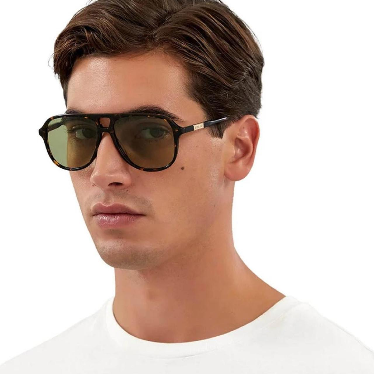 Gucci Men's Aviator Sunglasses - Brown | Depop AU
