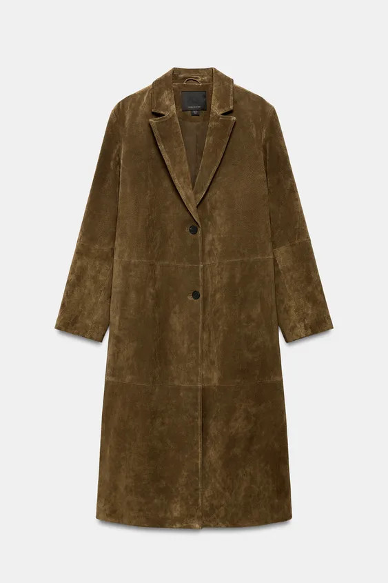 LANGER MANTEL AUS 100 % LEDER \u2013 ZW COLLECTION | Zara US