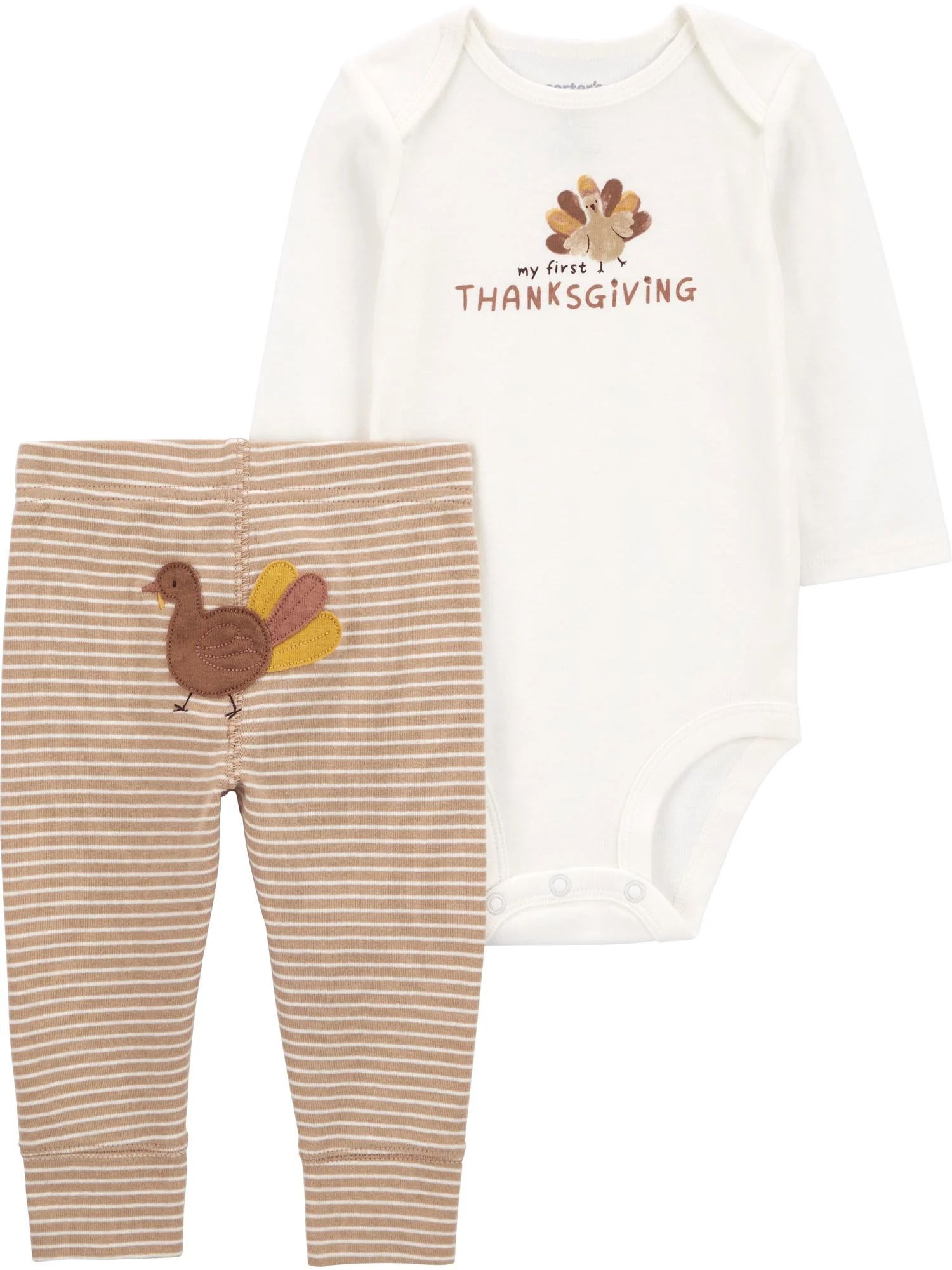 Carter's Child of Mine Baby Unisex Thanksgiving Outfit Set, 2-Piece, Sizes Newborn- 12 Months | Walmart (US)