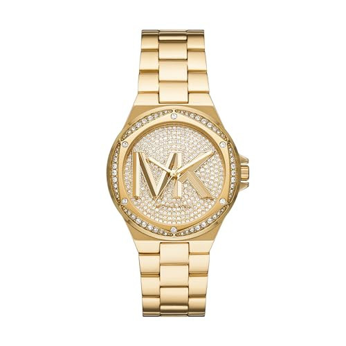 Michael Kors Women's Watch, Lennox Three-Hand Gold-Tone Stainless Steel Watch for Women | Amazon (US)