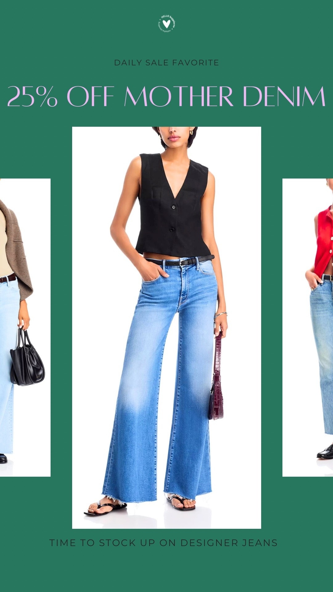 Designer denim lovers, this one's for you! 25% off Mother Denim is the perfect excuse to stock up on your favorite jeans. The fit is always worth the hype! 💙

#LTKSaleAlert #LTKootd #LTKOver40