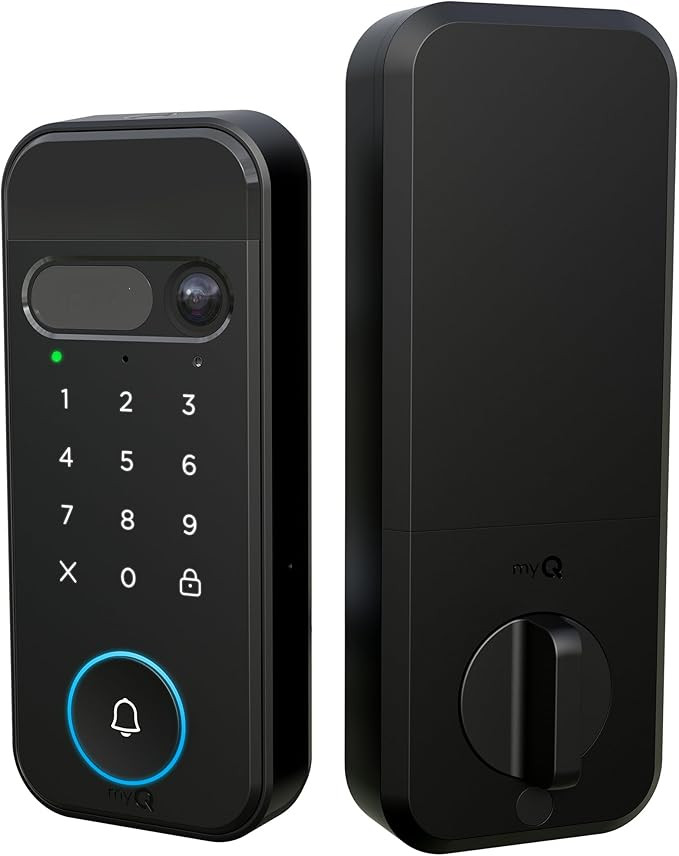 myQ Secure View™ 3-in-1 Smart Lock with 2K HDR Video Doorbell Camera, Face Access, Fingerprint ... | Amazon (US)