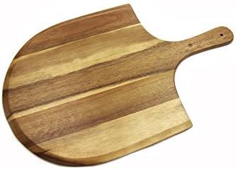 Heritage Wooden Pizza Peel - Large Acacia Wood Paddle Board for Serving Pizza - Housewarming Gift... | Amazon (US)