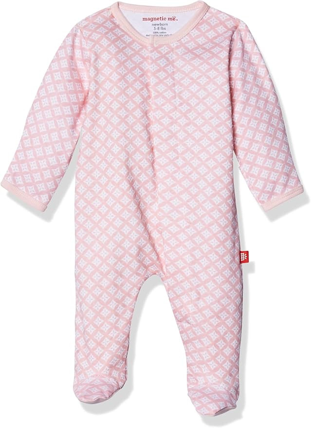 Magnificent Baby Girls Magnetic Fastener Cotton Footie Pajamas | Amazon (US)