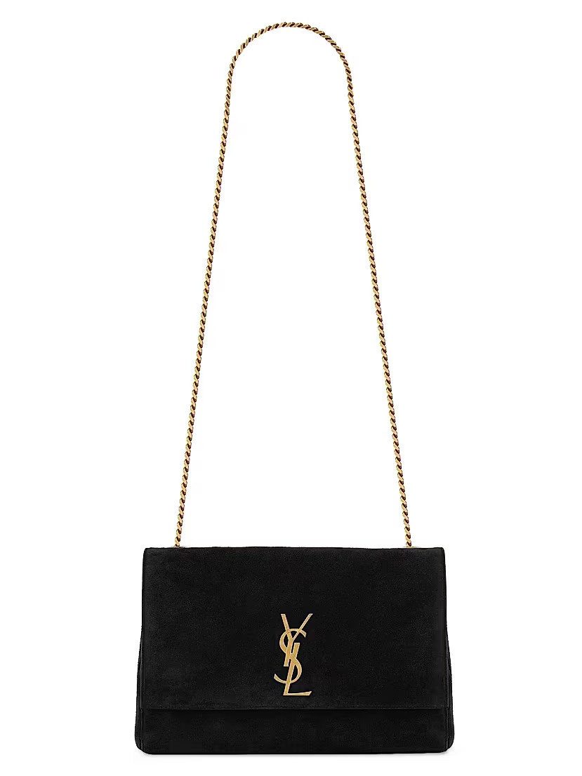 Kate Medium Supple Reversible Chain Bag in Shiny Leather and Suede | Saks Fifth Avenue