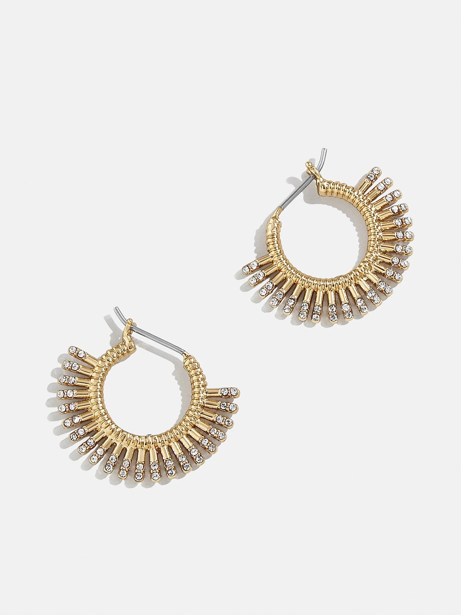 Sundar Earrings - Small Gold/Clear | BaubleBar (US)