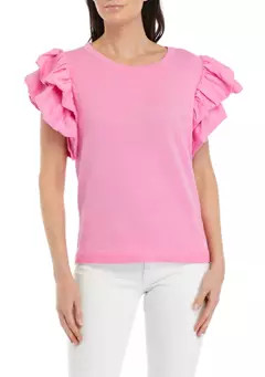 Women's Ruffled Knit Top | Belk