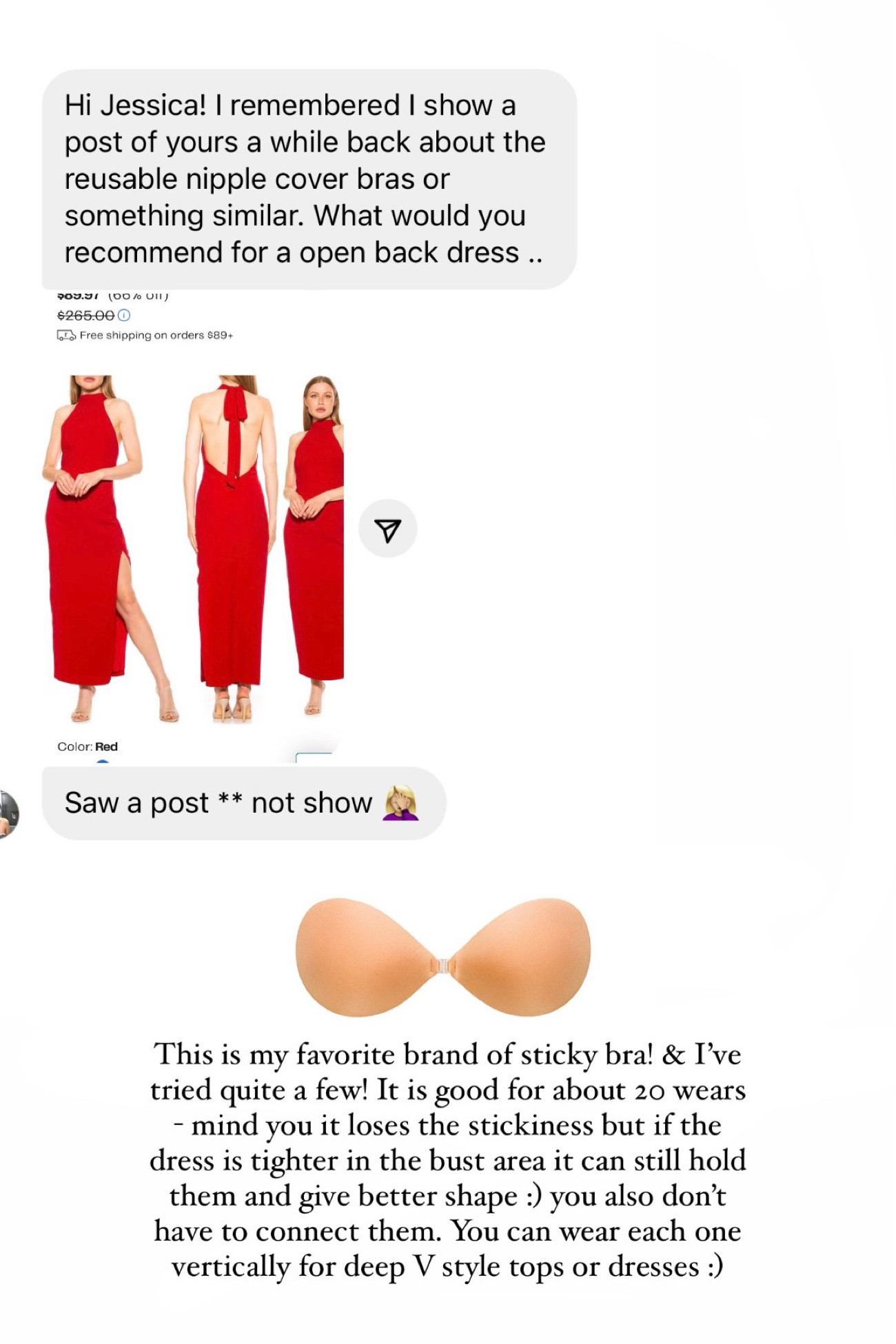 The best sticky bra in my opinion! In comparison to nippie covers, it gives a nice shape too!!

#LTKunder50 #LTKstyletip #LTKwedding