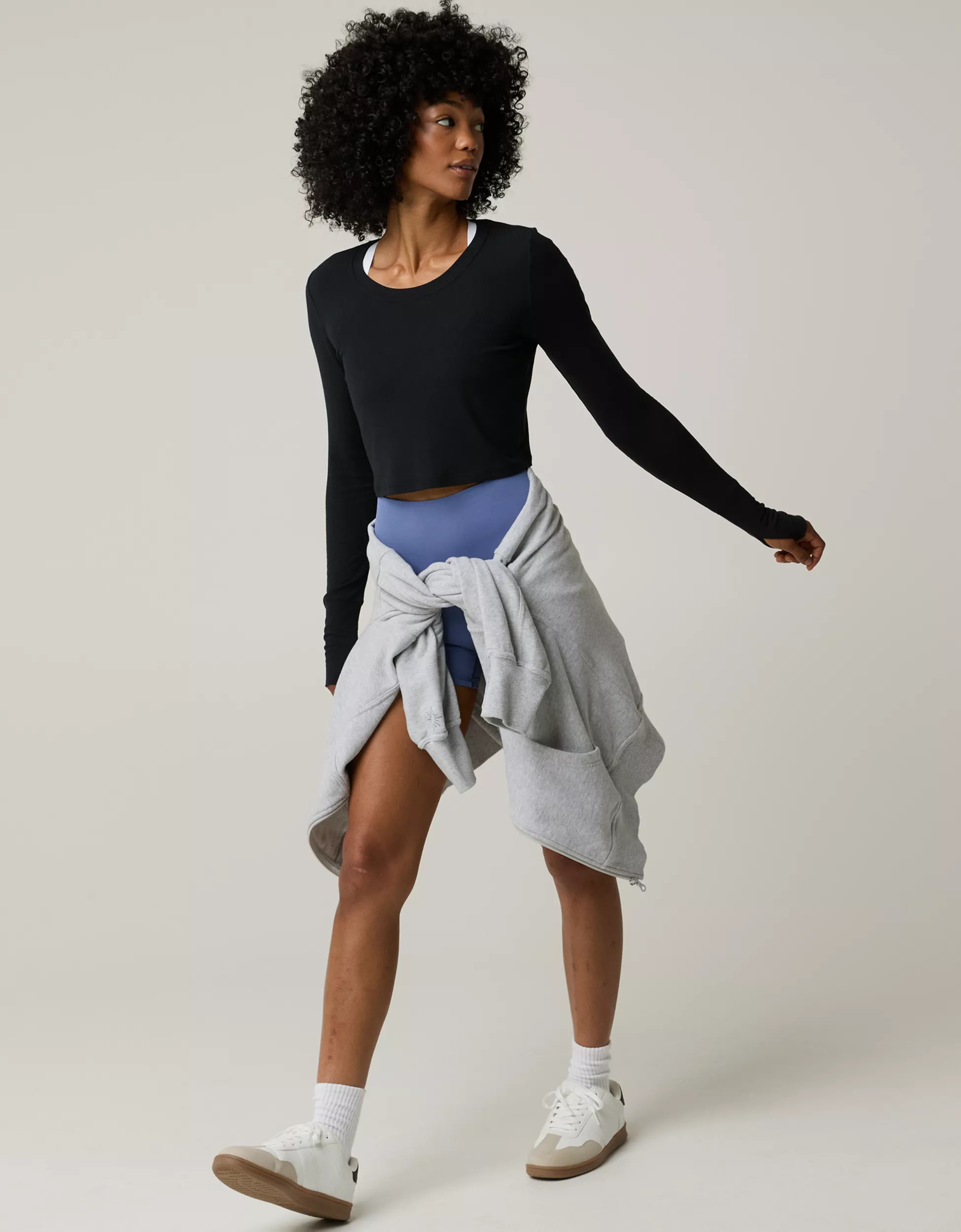 OFFLINE By Aerie Thumbs Up Ribbed Long Sleeve T-Shirt | Aerie