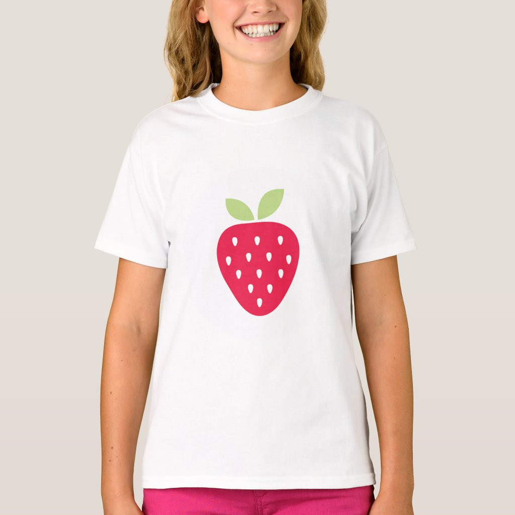Kids Cute Strawberry Valentine Shirt | Zazzle