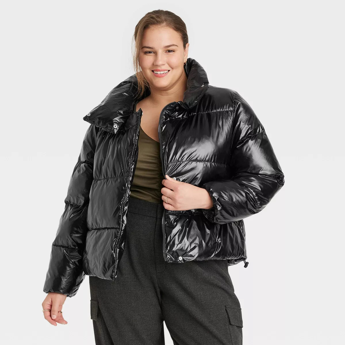Women's Short Relaxed Puffer Jacket - A New Day™ | Target