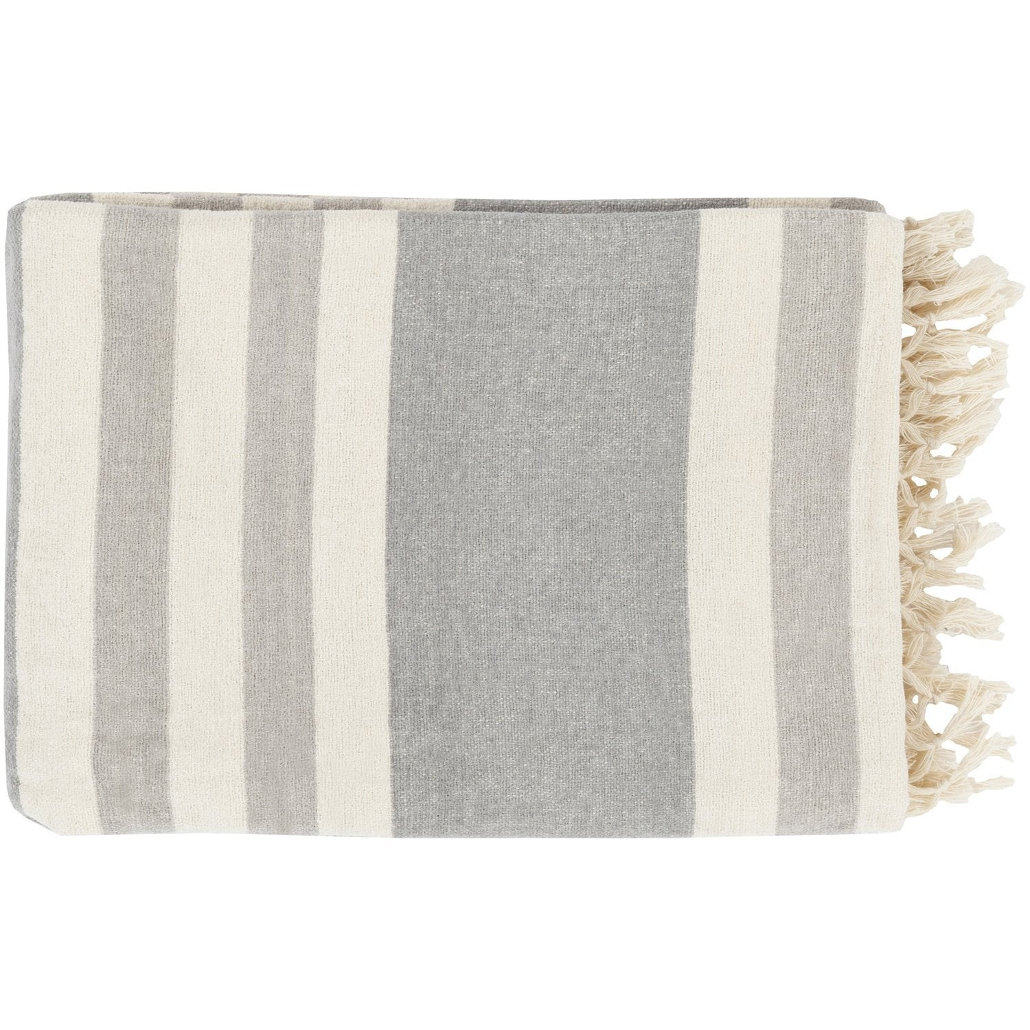 Troy Throw Blankets in Medium Gray Color | Burke Decor
