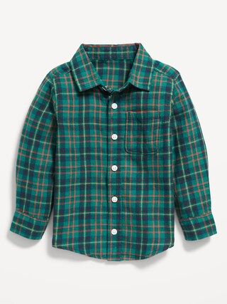 Long-Sleeve Linen-Blend Pocket Shirt for Toddler Boys | Old Navy (US)