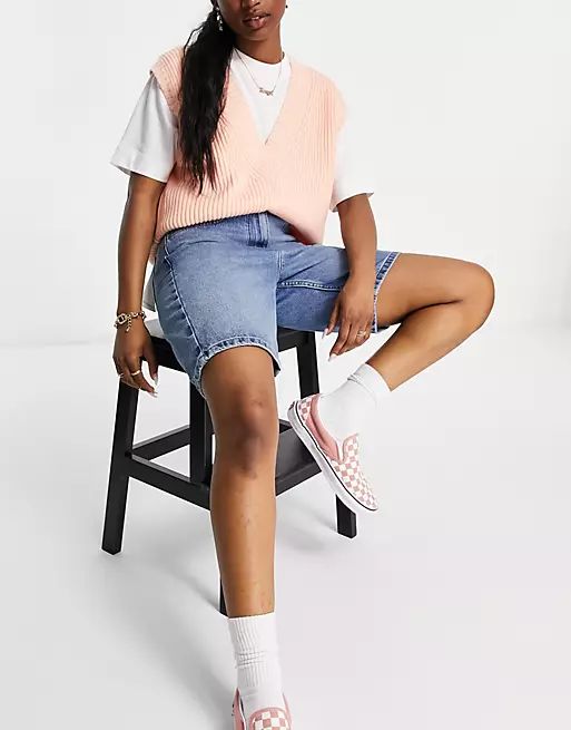 COLLUSION 90s baggy dad shorts in blue cotton - MBLUE | ASOS (Global)