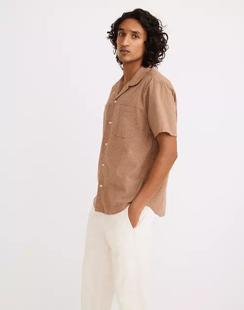 Crinkle Cotton Easy Short-Sleeve Shirt | Madewell