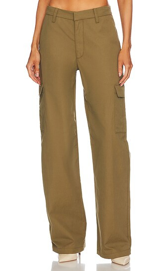 Baggy Lowrise Cargo Pant in Moss | Revolve Clothing (Global)