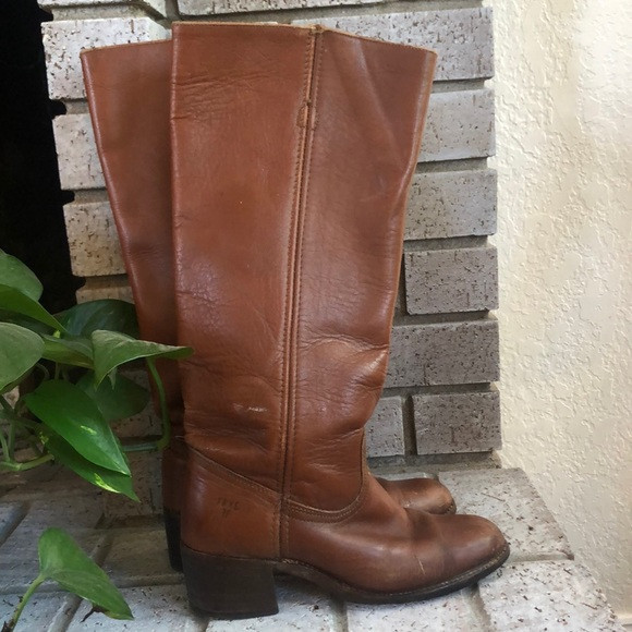 Vintage Frye Campus 14L Cognac Leather Riding Boots Women’s 9 AA | Poshmark