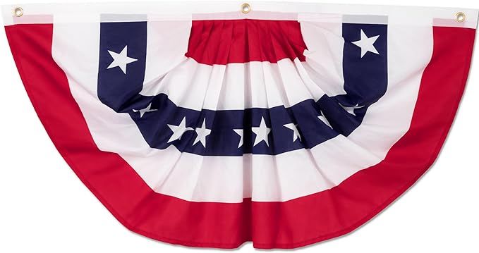 4th of July Decorations, 1.5 x 3 FT American Flag Banner, 1 PCS USA Pleated Fan Flags, Patriotic ... | Amazon (US)