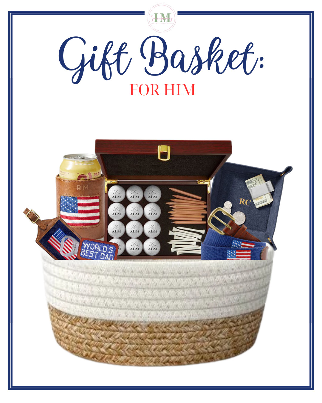 Built for the golfer, the traveler, and the world’s best dad 🎁✨
This gift basket is full of personalized favorites — from a monogrammed golf set to patriotic accessories and his favorite drinks!
Perfect for Father’s Day, birthdays, or just because 🤍

Tap to shop all the items and make gifting easy this year 🏌️‍♂️🍻🇺🇸

#GiftBasketForHim #MensGiftGuide #GolfGiftIdeas #MonogramGifts #FathersDayIdeas #GiftInspo #LTKHome #LTKGiftGuide #AmericanaStyle #WorldsBestDad 

 #LTKGiftGuide #LTKFindsUnder50 #LTKFindsUnder100