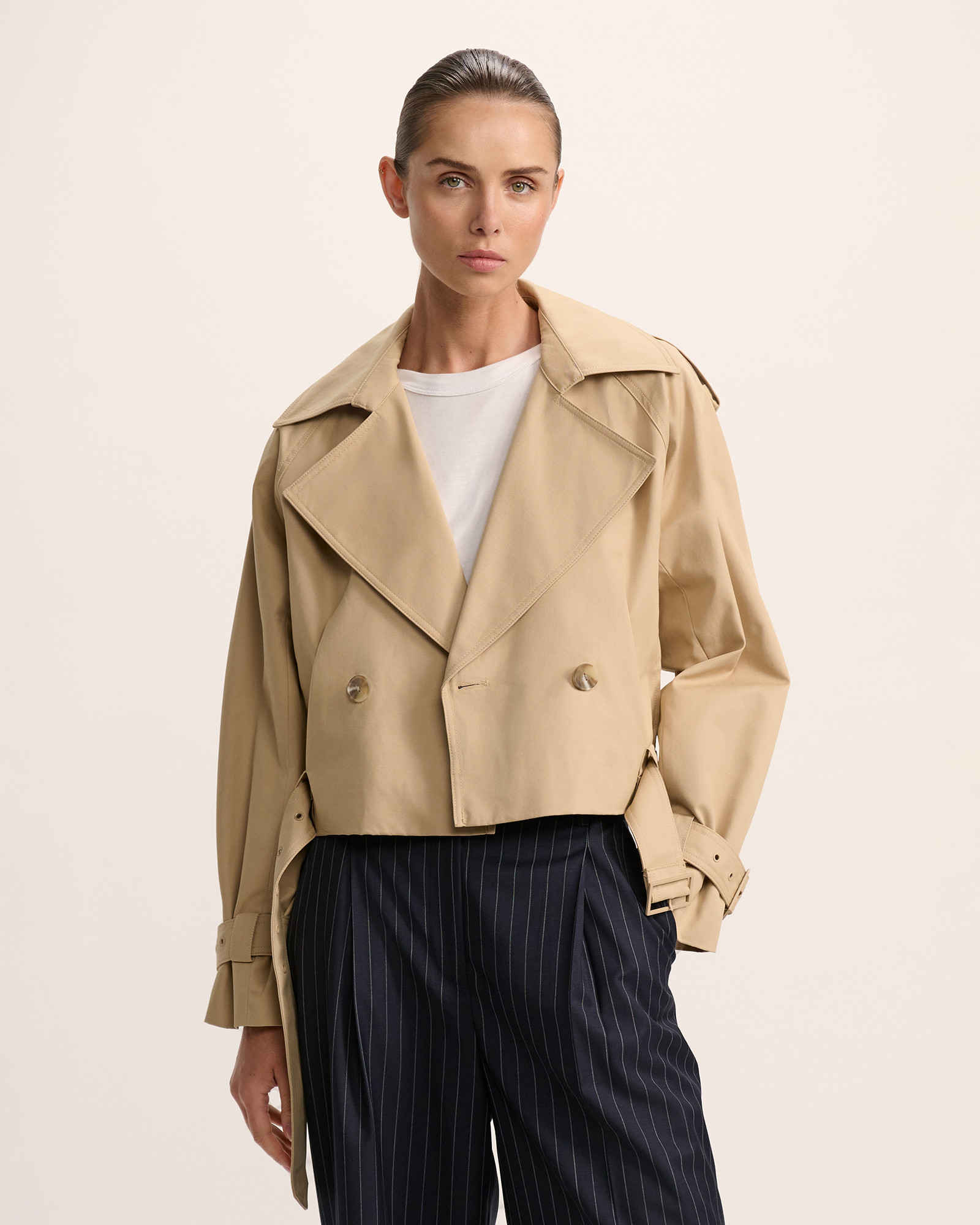 Lana Cropped Cotton Trench | SABA (Australia)