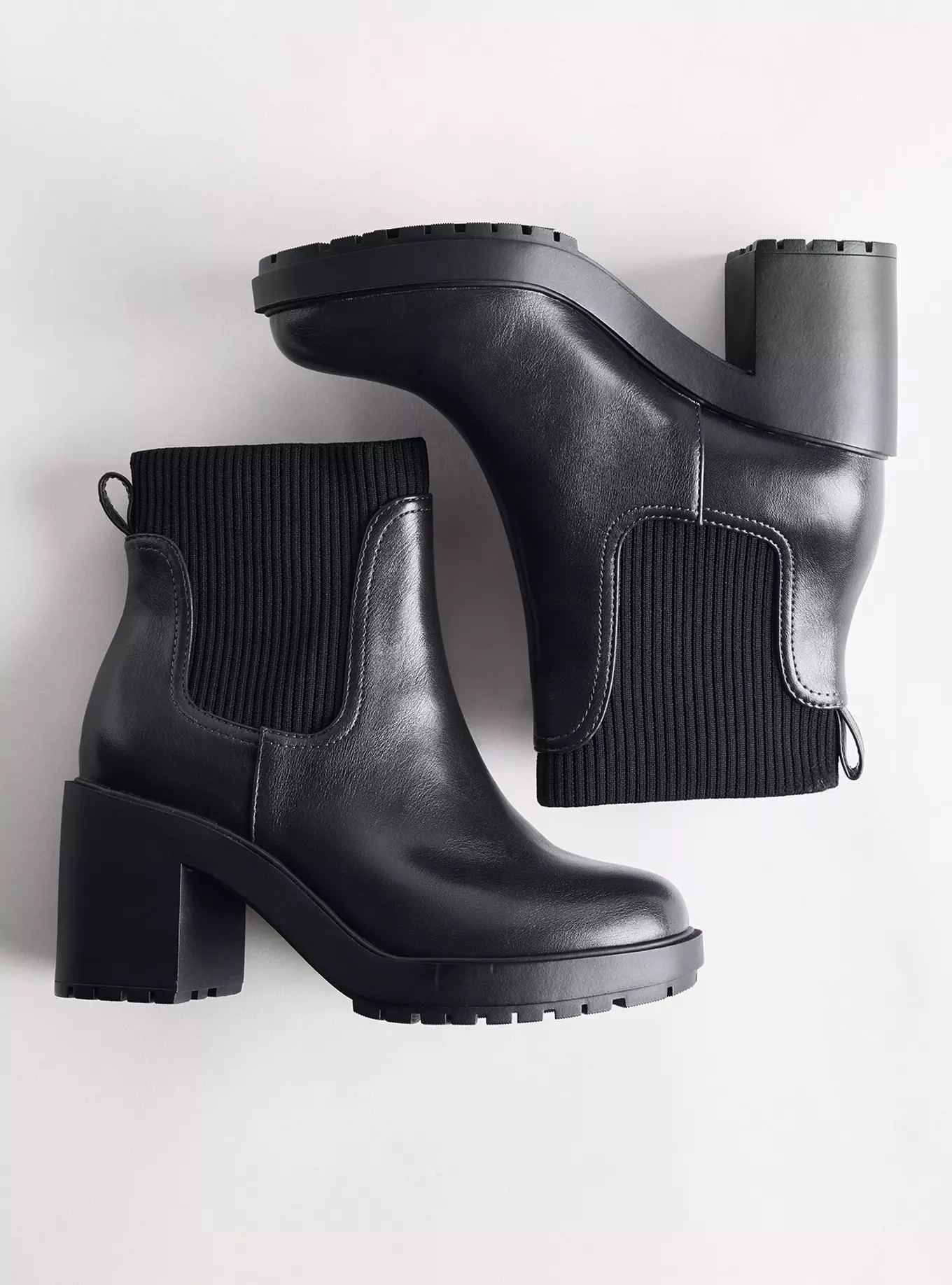 Heeled Lug Sole Chelsea Bootie (WW) | Torrid (US & Canada)