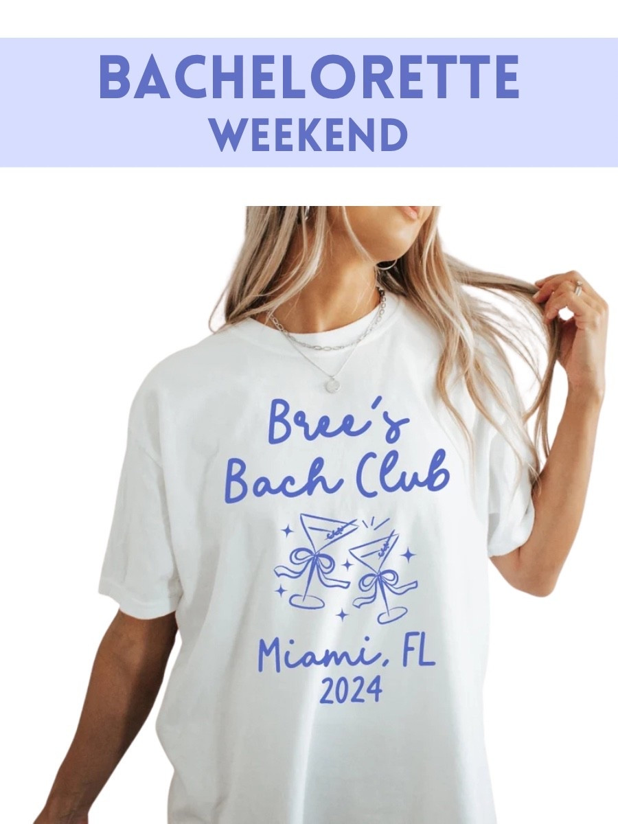 Luxury bachelorette shirt. Bach club theme. Coastal bachelorette weekend.

#LTKParties #LTKFindsUnder50 #LTKWedding