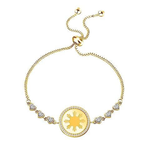 Amazon.com: KEYCHIN Philippine Sun And Star Bracelet Filipina Philippine Pride Gifts Philippine F... | Amazon (US)