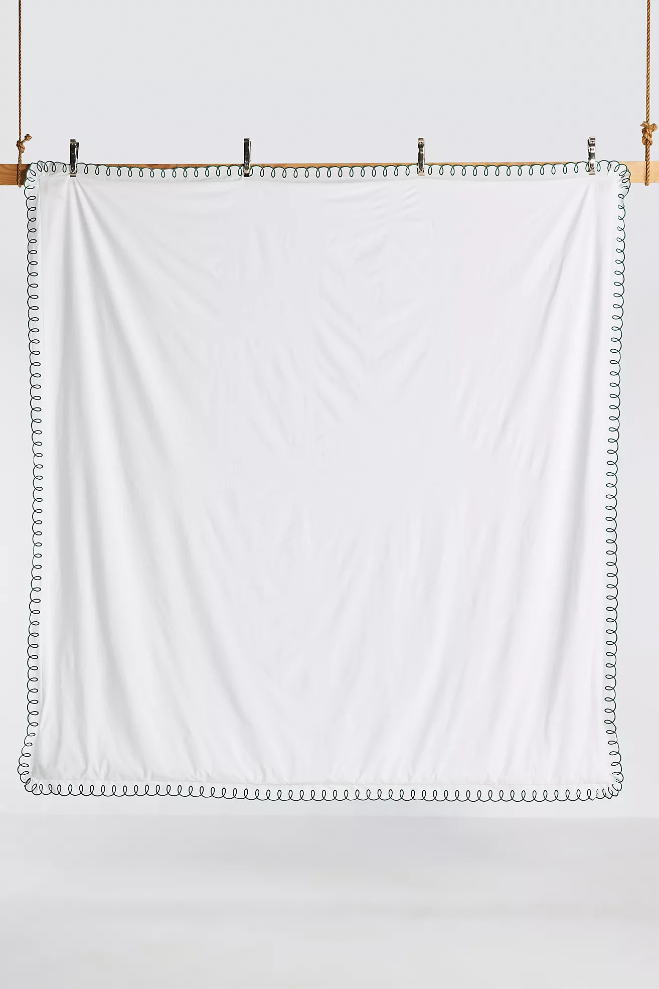 Maeve by Anthropologie Organic Cotton Looped Embroidered Duvet Cover | Anthropologie (US)