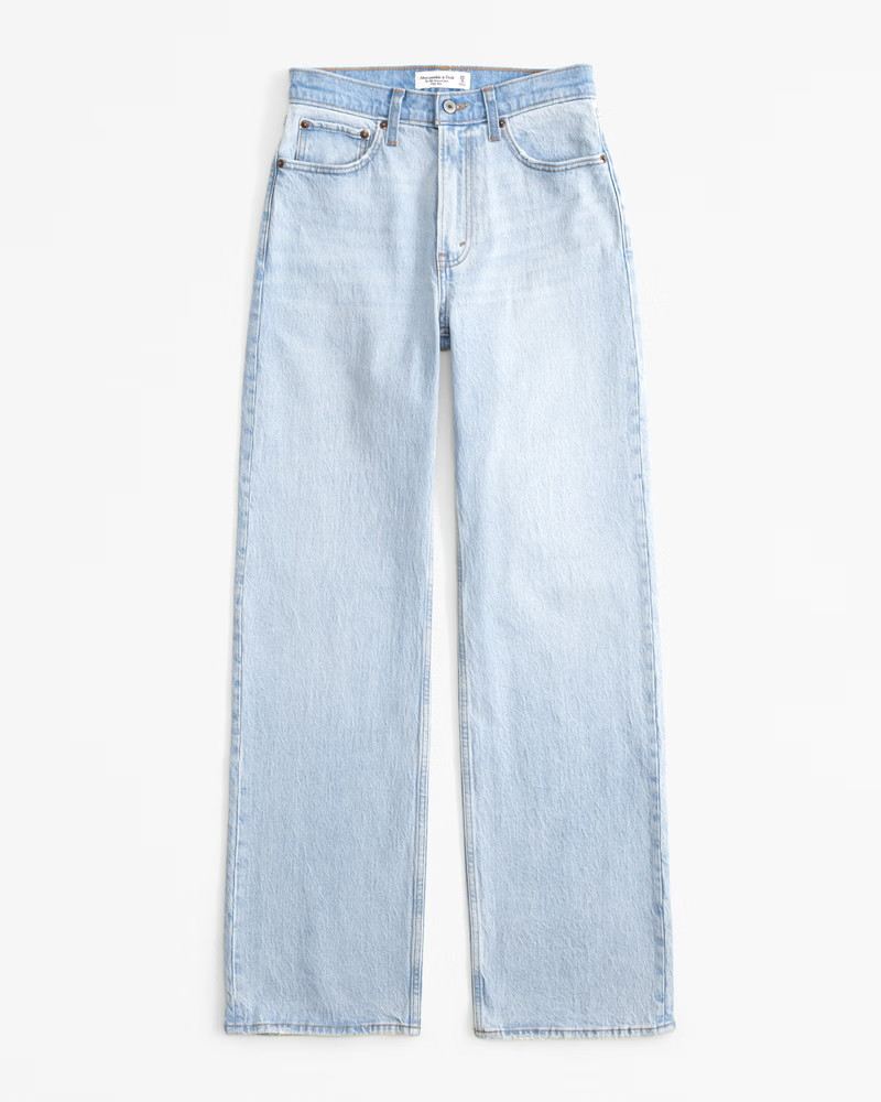 Abercrombie & Fitch Women's High Rise 90s Relaxed Jean in Light With Tonal Waistband - Size 30 X-SHORT | Abercrombie & Fitch (US)