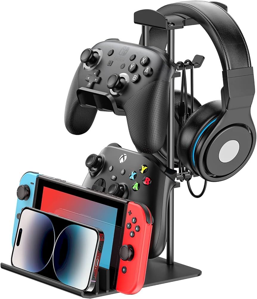 Amazon.com: KDD Headphone/Headset Stand, Game Controller Holder for Desk, Earphone Stand with Alu... | Amazon (US)