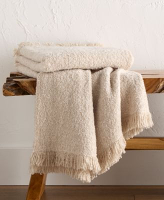 Oake Heathered Boucle Throw, 50" x 60", Exclusively for Macy's - Grey | Macy's