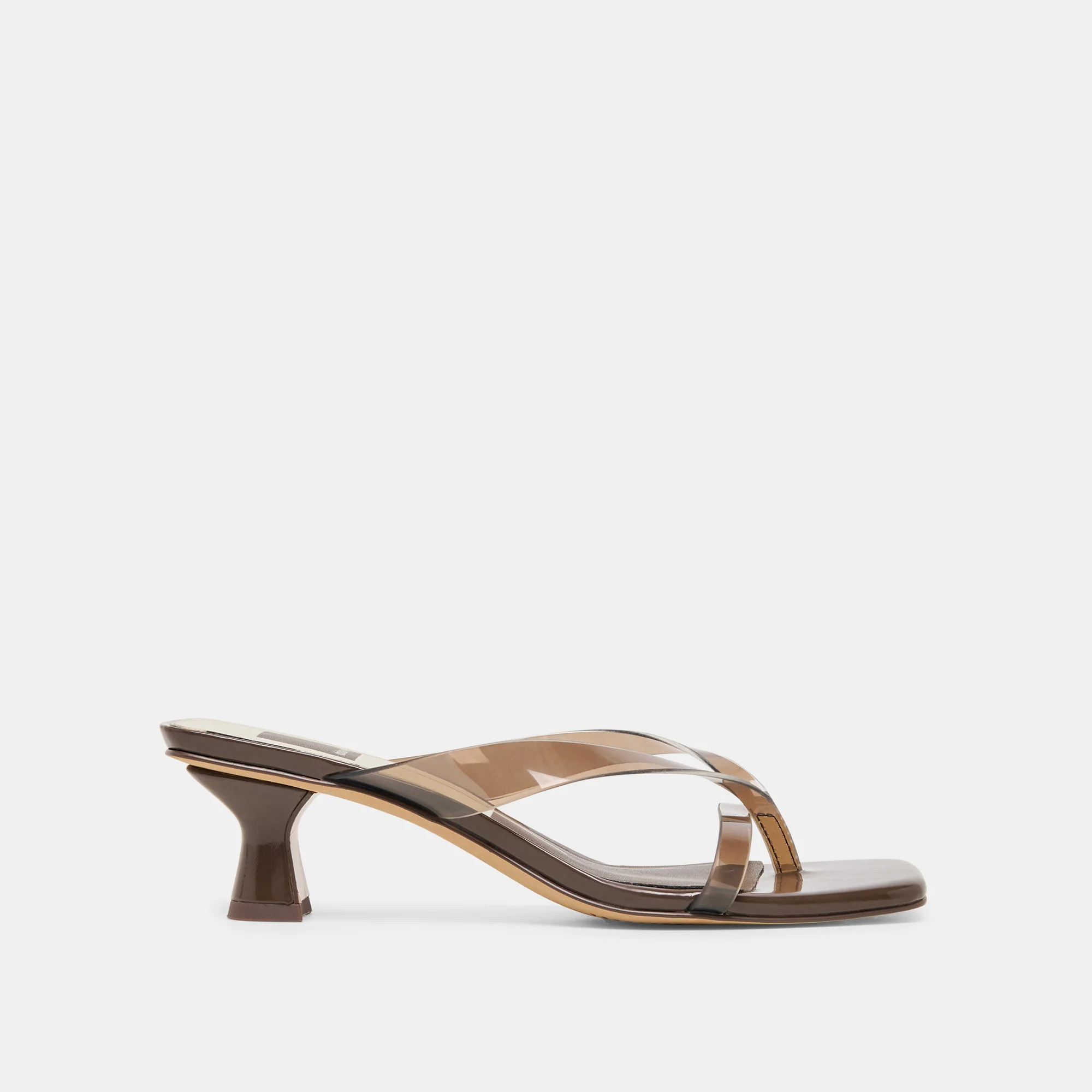 Brevel Vinyl Heels Dk Brown Jelly | DolceVita.com
